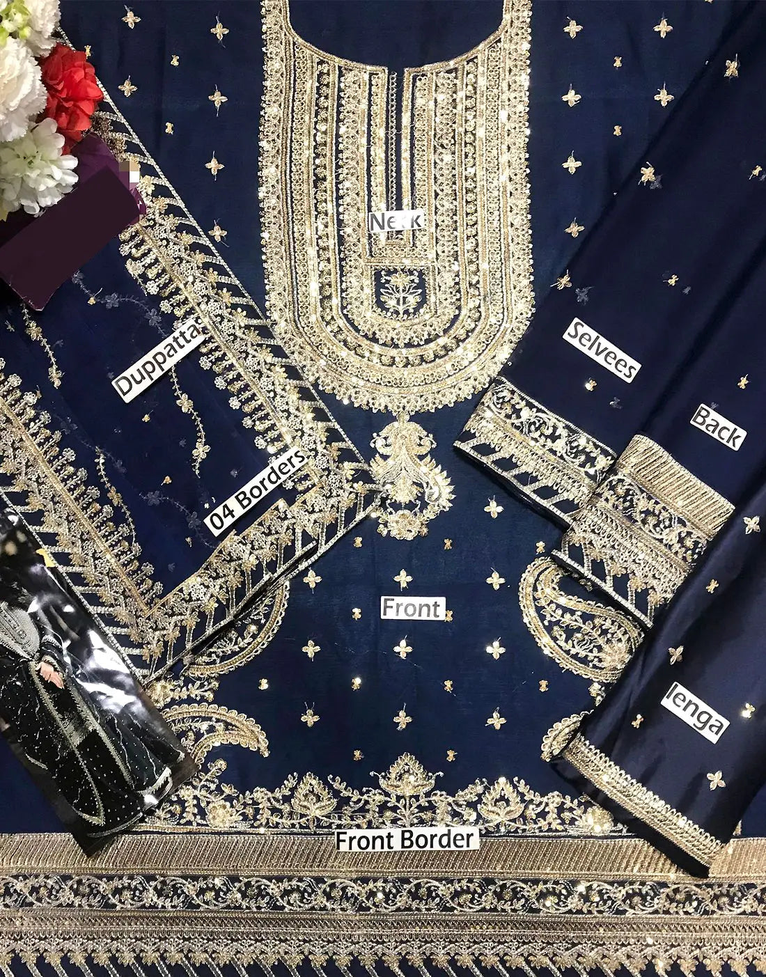 ASIM JOFA
chiffon embroidered sequence luxury gharar unstitched 3pc