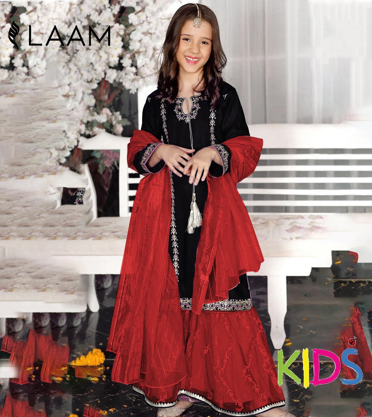 BRAND: LAAM embroidered cotton luxury unstitched 3pc