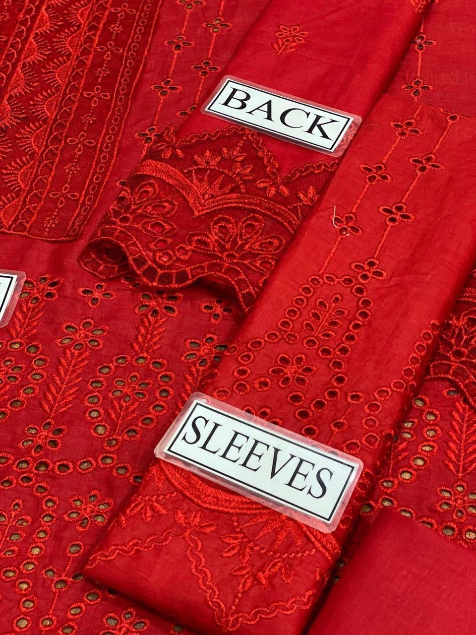 ADAN'S LIBAS chikankari cotton embroidered summer unstitced 3pc ✓