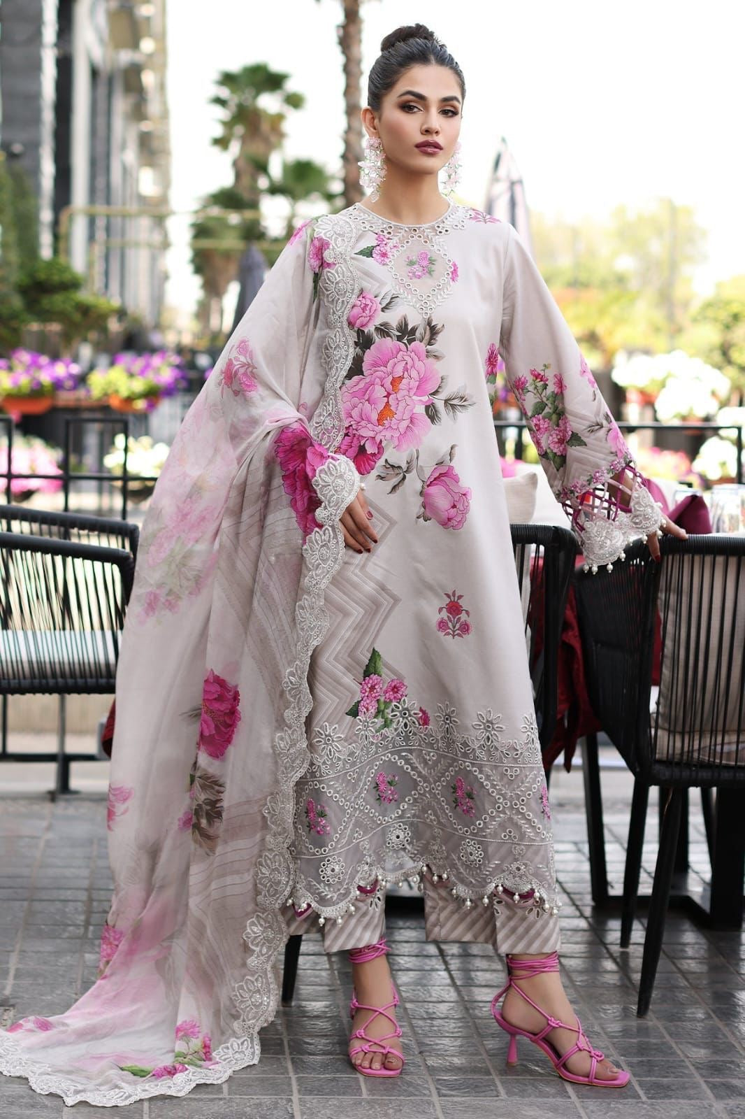 ASIFA NABEEL shamooz silk embroidered hand emblishment luxury unstitched 3pc✓