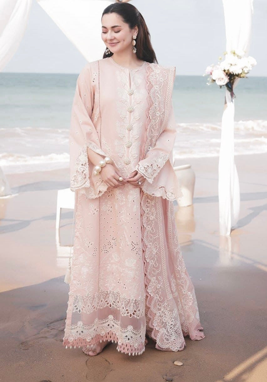 SERENE IMROZIA chikankari cotton embroidered luxury unstiched 3pc✓