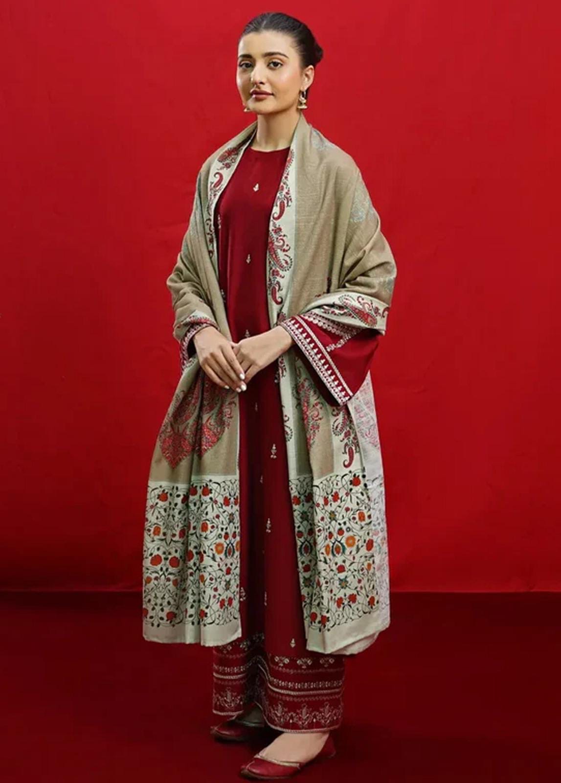 URGE dhanak embroidered unstitched 3pc