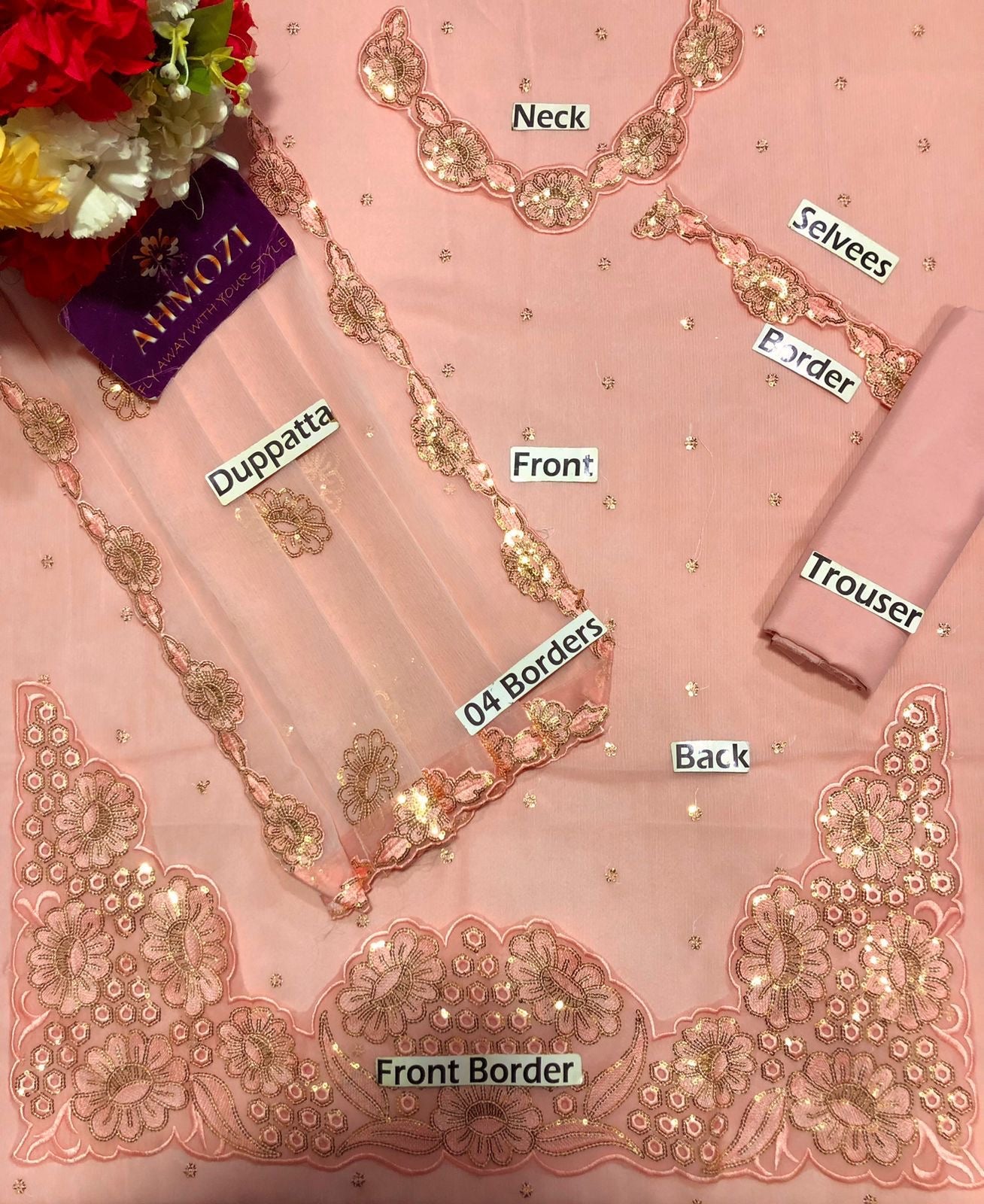 IZNIK
CHIFFON EMBROIDERED FRONT ALONG WITH EMBROIDERED