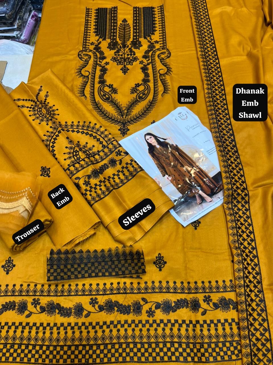 BAREEZE dhanak embroidered luxury unstitched 3pc