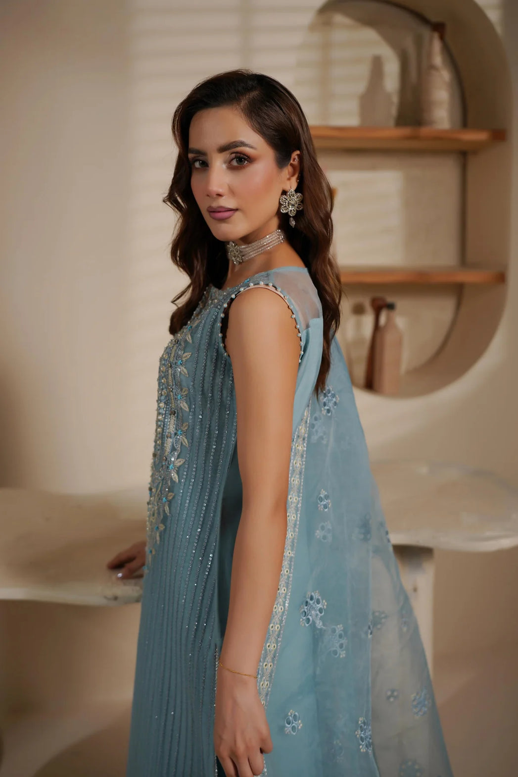 Maryam’s
Fully Heavy Embroidered Neck with Adda Work