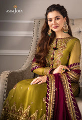 ASIM JOFA EMBROIDERED UNSTITCHED 3PC SUIT | KPA0066