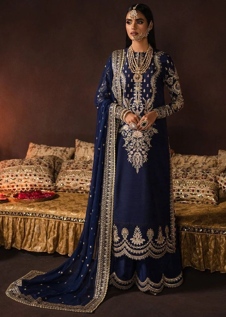 JAZMIN velvet embroidered copper zari work luxury unstitched 3pc✓
