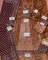 FARASHA HEAVY EMBROIDERED UNSTITCHED 3PC MAXI | KPA0124