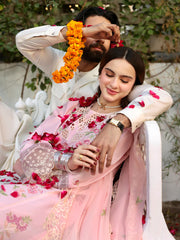 MAHNUR LAWN HEAVY EMBROIDERED UNSTITHCED 3PC SUIT | KPA0134