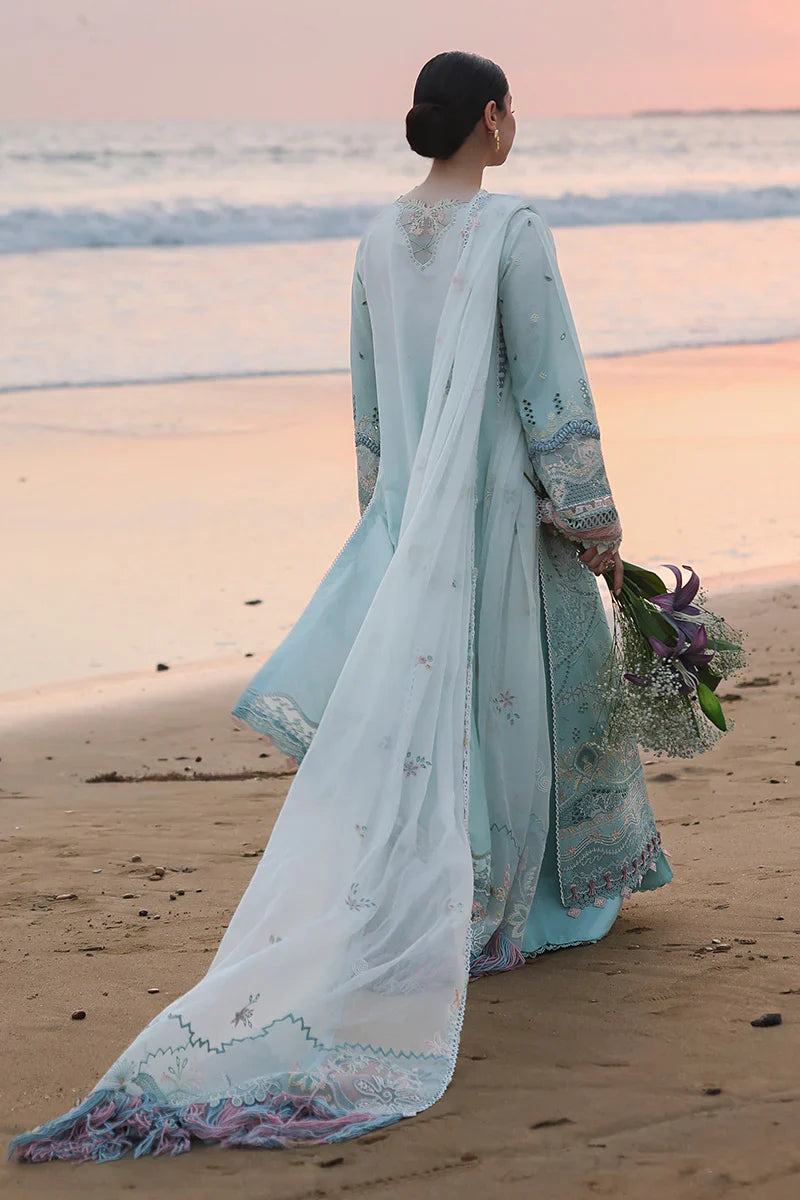 QALAMKAR CHIKENKARI EMBROIDERED UNSTITCHED 3PC SUIT | KPA0130