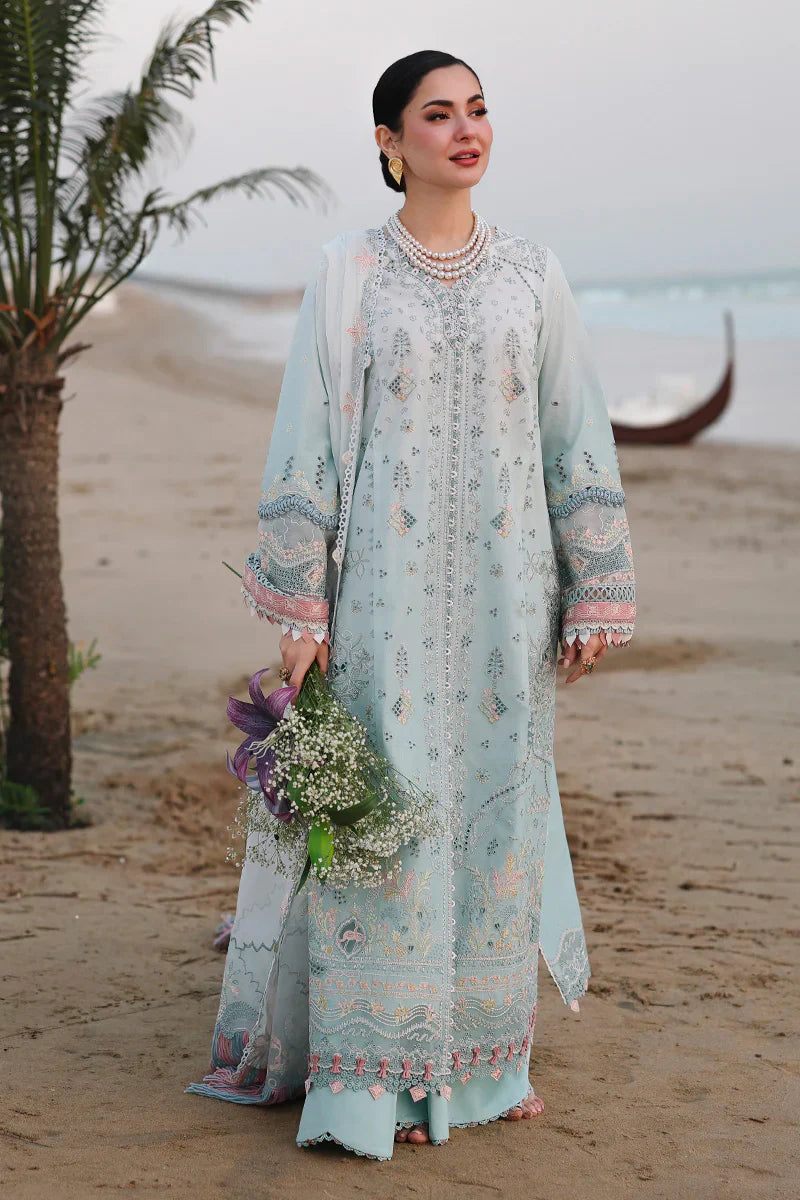 QALAMKAR CHIKENKARI EMBROIDERED UNSTITCHED 3PC SUIT | KPA0130