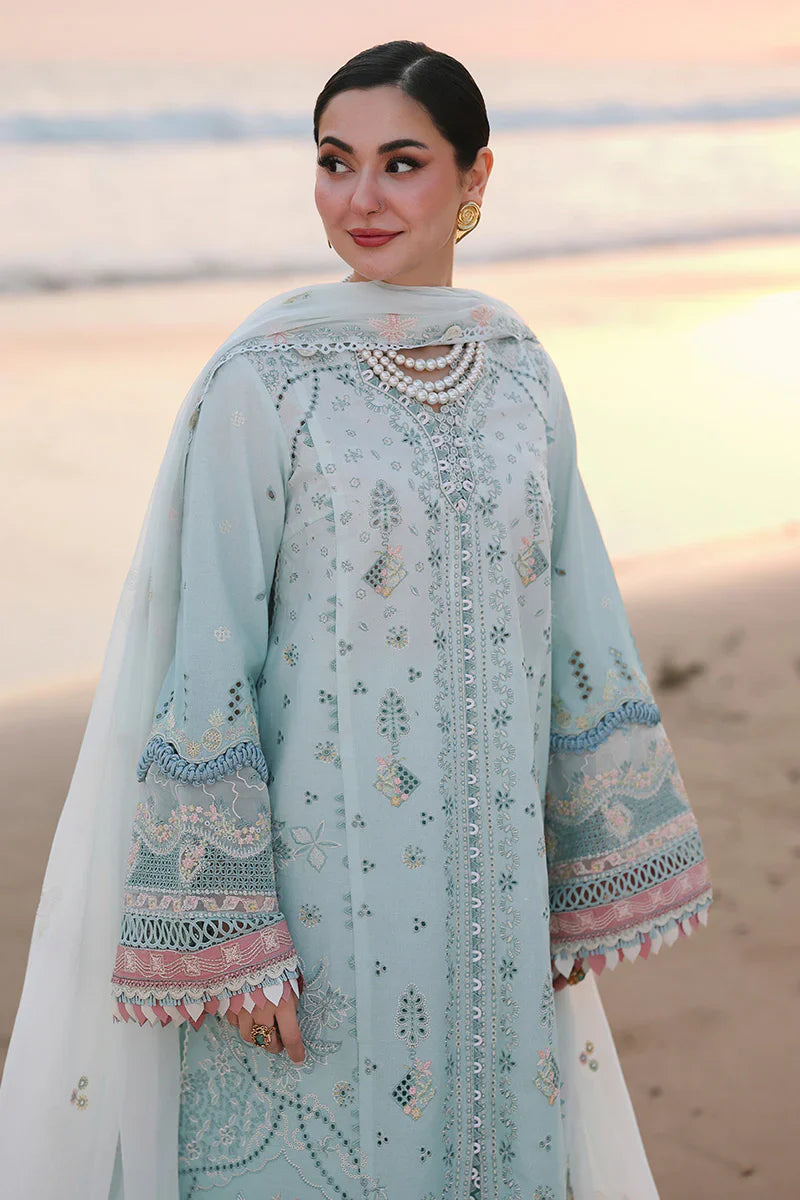QALAMKAR CHIKENKARI EMBROIDERED UNSTITCHED 3PC SUIT | KPA0130