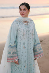 QALAMKAR CHIKENKARI EMBROIDERED UNSTITCHED 3PC SUIT | KPA0130