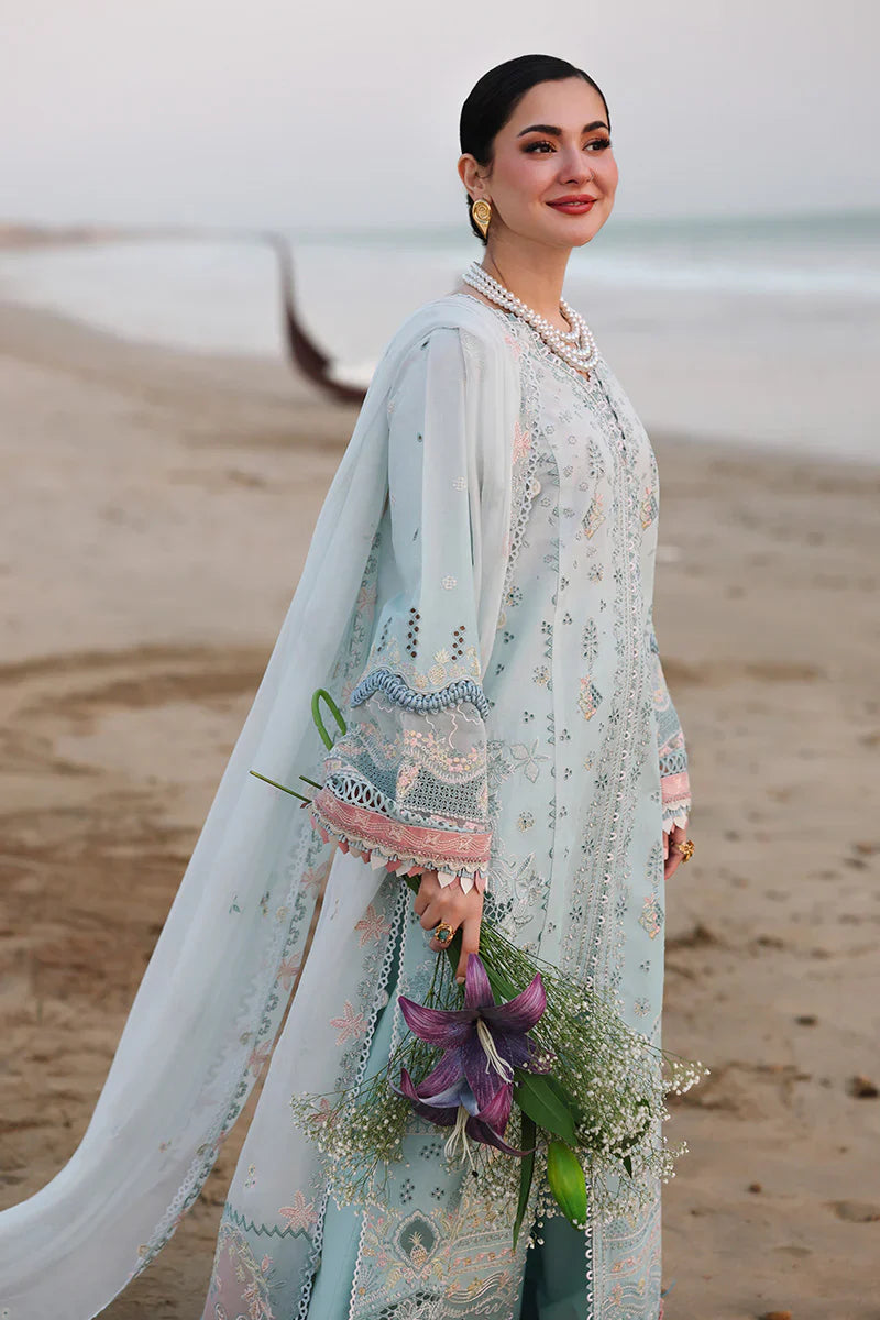 QALAMKAR CHIKENKARI EMBROIDERED UNSTITCHED 3PC SUIT | KPA0130