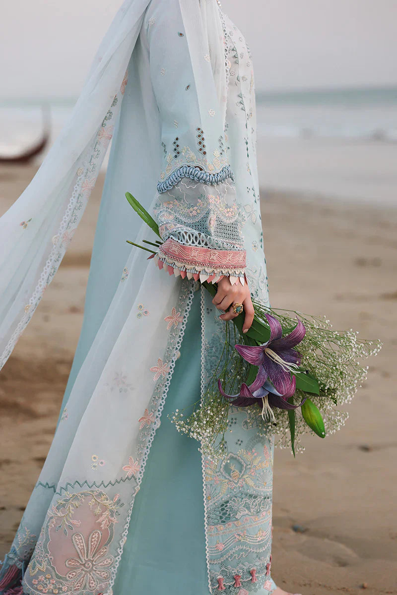 QALAMKAR CHIKENKARI EMBROIDERED UNSTITCHED 3PC SUIT | KPA0130