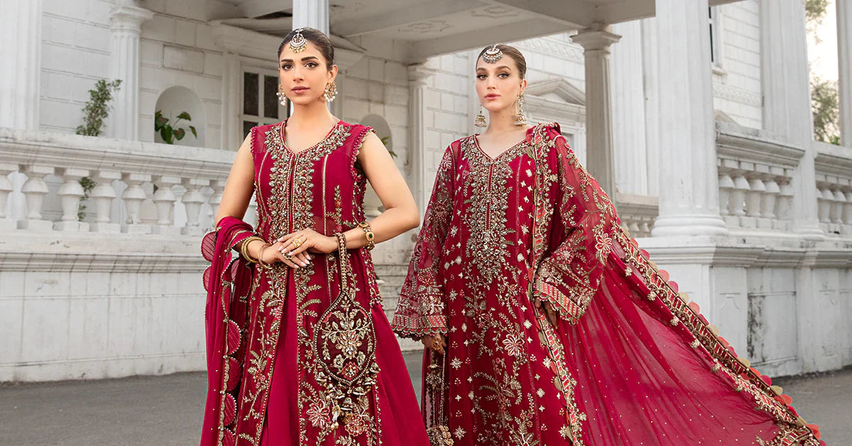 Maria B CHEFFON EMBROIDERED UNSTITCHED 3PC MAXI | KPA0096