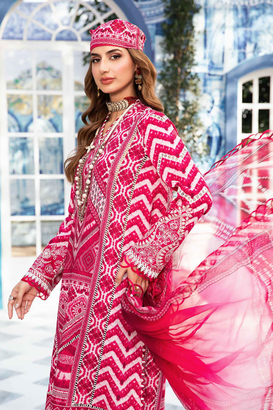 MARIA.B  Unstitched Printed Suit | MPT-2208-A 3pc