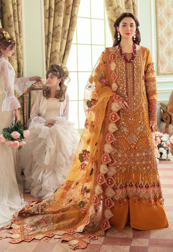 ELAF BRIDAL CHIFFON EMBROIDERED UNSTITCHED 3PC