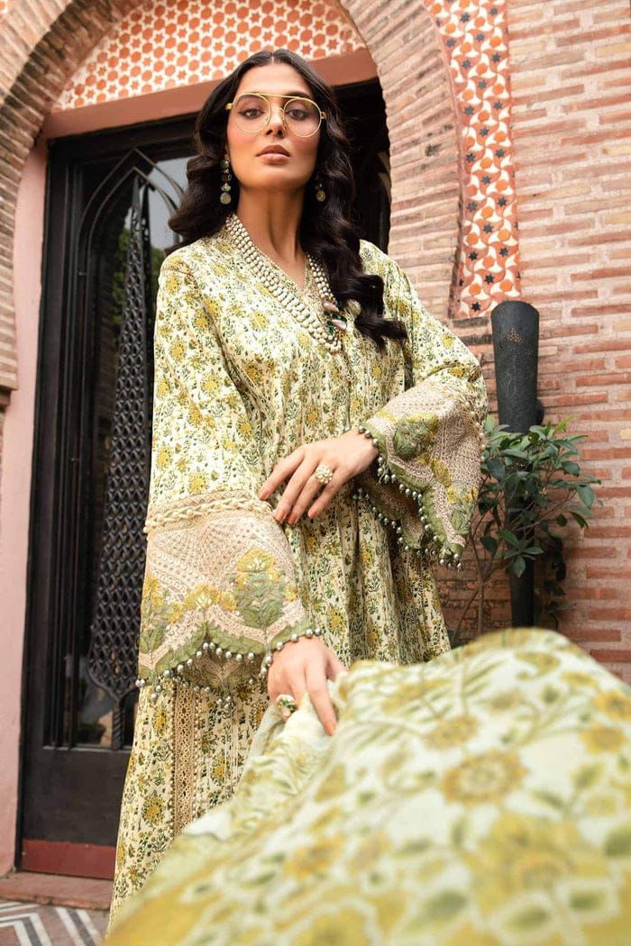 MARIA.B  Unstitched Printed Suit | MPT-2207-B 3pc