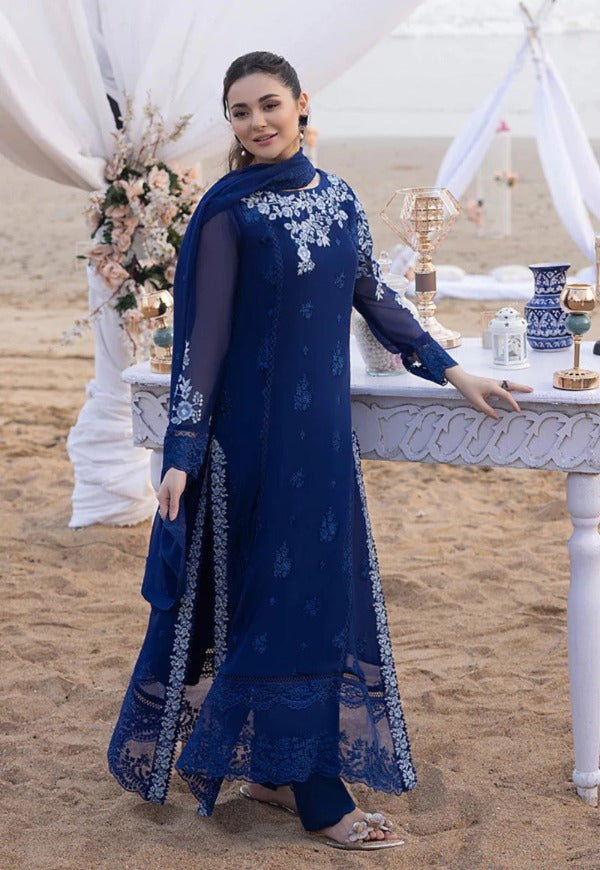 AZURE EMBROIDERED UNSTITCHED CHIFFON 3pc