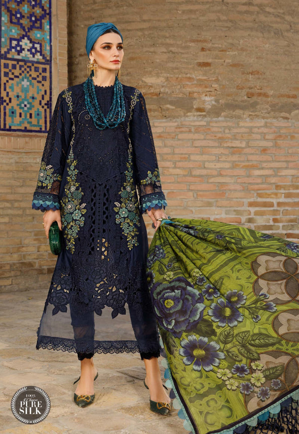 MARIA.B lawn chikankari embroidered eid-wear unstitced 3pc ✓