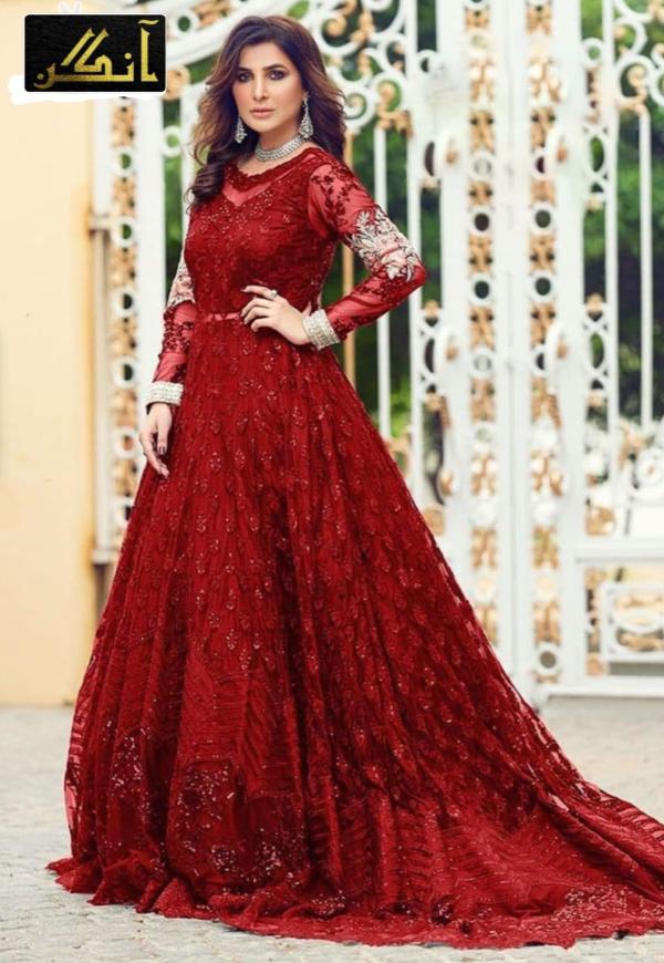 ZAINAB CHOTANI WEDDING NET MAXI EMBROIDERED UNSTITCHED 3PC