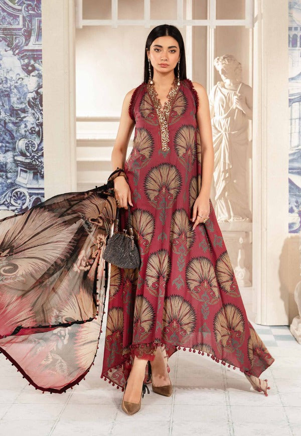 MARIA.B Unstitched Printed Suit | MPT-2209-B-3pc