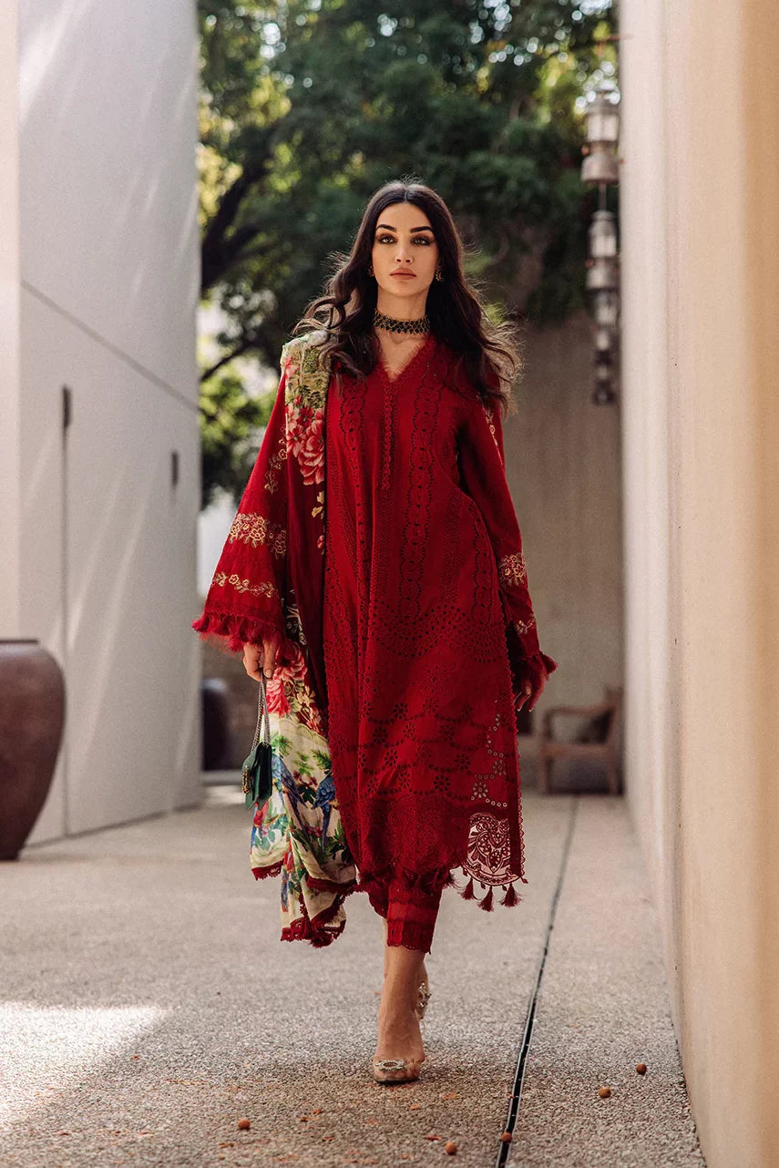 SAIRA RIZWAN cotton chikankari luxury embroidered eid wear unstitced 3pc ✓