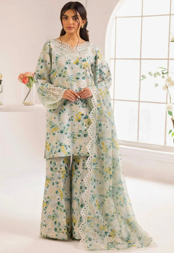 MOHAGNI lawn printed embroidered patch-work unstitced 3pc ✓