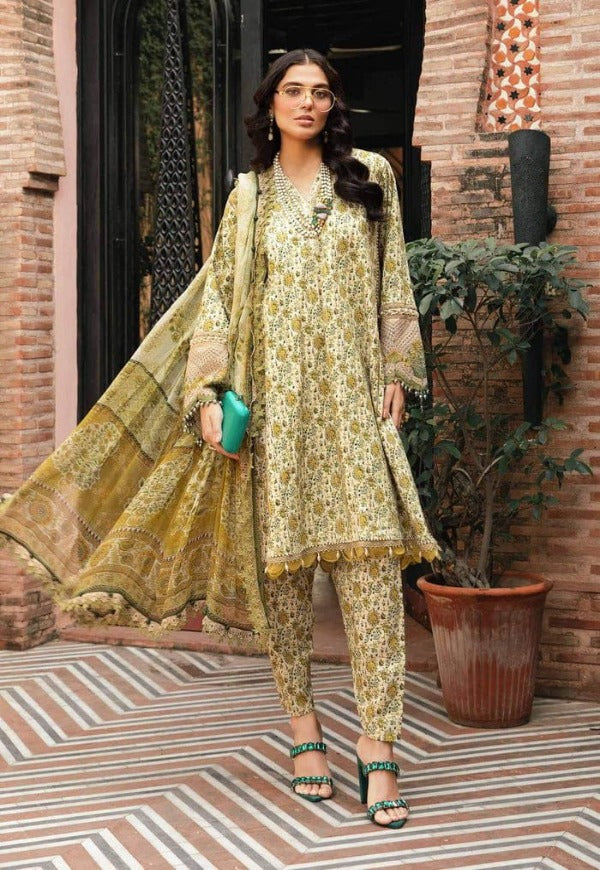 MARIA.B  Unstitched Printed Suit | MPT-2207-B 3pc